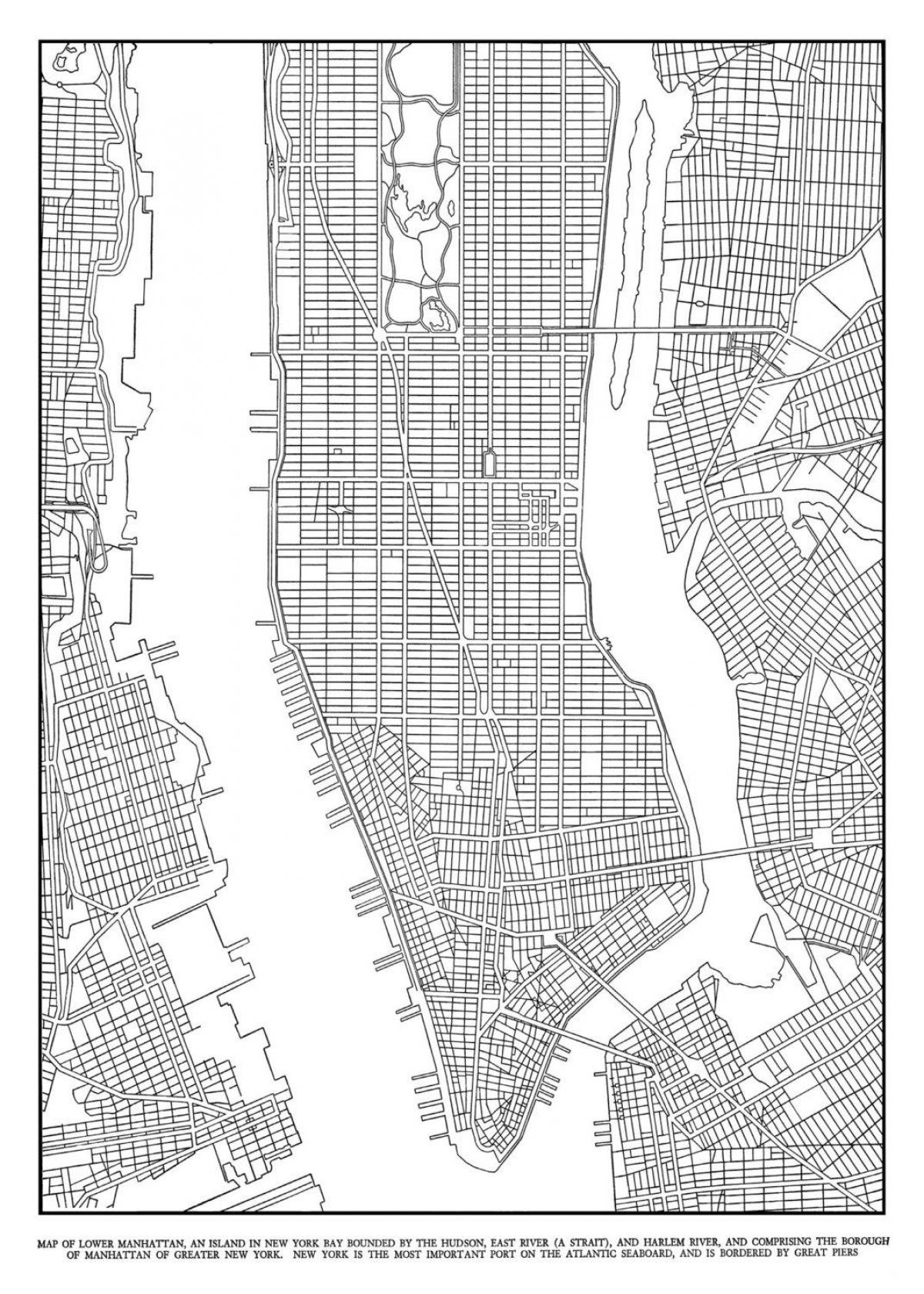 քարտեզ Մանհեթենի ցանց