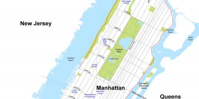 Քարտեզ կղզու Manhattan Նյու Յորքում