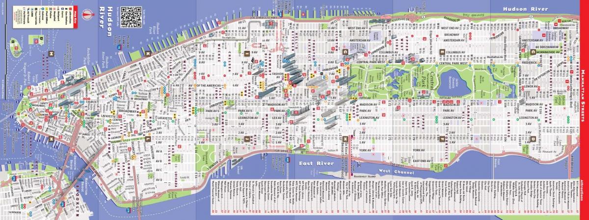 մանրամասն քարտեզը Manhattan, New York