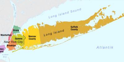 Քարտեզ Նյու Յորքի Manhattan եւ Long Island