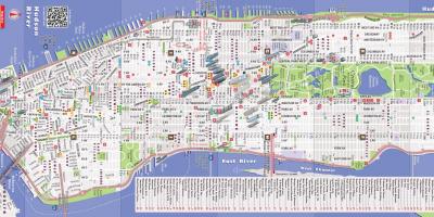 Մանրամասն քարտեզը Manhattan, New York